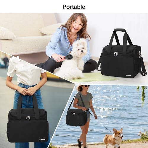 TANTO Dog Grooming Vacuum Bag, Extra Large Pet Tool Bag with Compartments