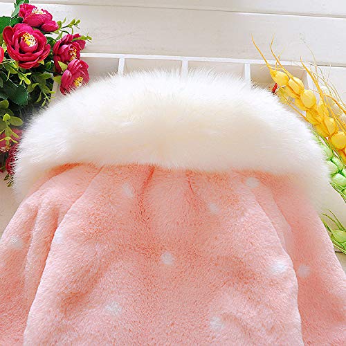 Faux Fur Coat Newborn Infant Baby Girl Jacket Cape Cloak Poncho 0-3 Years - color: Pink01, size: 3-6 Months