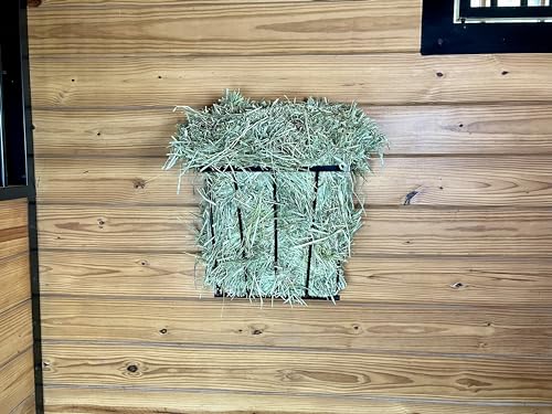 Dutch Ranch Heavy Duty Steel Wall Hay Rack, Black, 18.5" Long