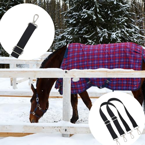 Shinylin Horse Blanket Leg Straps Adjustable, Adjustable Double Snap