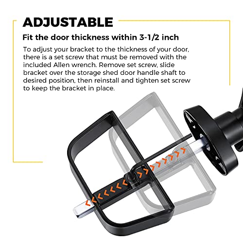 Shed Door L-Handle Lock Kit -Shed Door Latch with 4-1/2" Stem,Shed Door Lock Matching Set Includes 5 Keys for Sheds Doors, Playhouses, Chicken Coops,Camper, RV, Garage Door(Black). - size: 4.5 inch-L