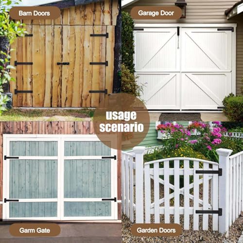 4 Pack 13" Large Heavy Duty Gate Hinges Gate Tee Hinge - color: T-strap, size: 11 Inch - 4 Pcs
