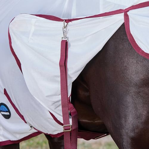 WeatherBeeta ComFiTec Essential Fly Sheet Combo, White/Burgundy, 87" - color: White/Burgundy, size: 87"