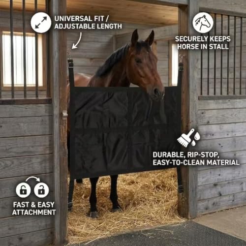 35.4x25.8 Horse Stall Guard Gate, Barn Fencing Privacy Divider | 35.4x25.8" Stall Guards for Horses & Horse Stall Gate, Stable Fencing Privacy Divider Guard for Barn, Shelter & Transport.