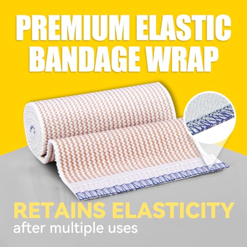 FRESINIDER Premium Elastic Bandage Wrap 4" 12 Pack & 6" 4 Pack, Hoop & Loop - color: 16 Pack Mix (4, 6 Inches)