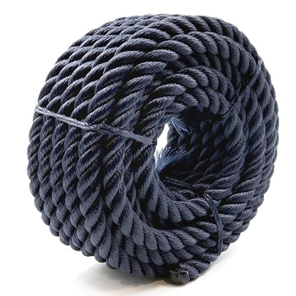 Heavy Duty Twisted PP/Polyester/Nylon Rope, Weather-Resistant & Waterproof Rope for Pool, Marine, Camping, Household Use, Construction & Rigging Applications (Navy, 1/2in X 32FT) - color: Navy, size: 1/2in X 32FT