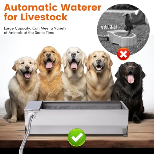 Automatic Dog Water Bowl Dispenser for Large Dogs Outdoor Auto Fill