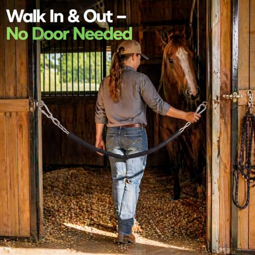 2 Pcs 47 Inch Horse Stall Guard Stall for Horses Chain Fence Gate Hardware