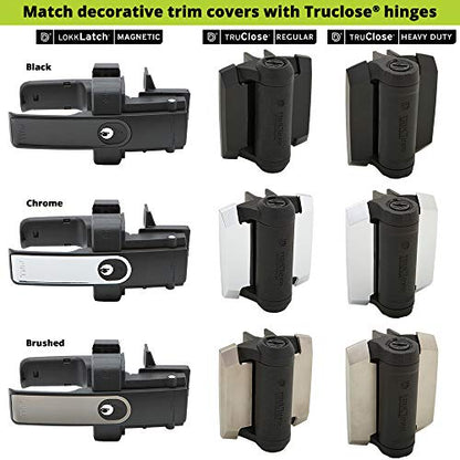 D&D LLMKDST LokkLatch Magnetic Gate Latch Dual-Sided Lockable, Brushed | Magnetic latching gate latch. Key lockable on both sides of the gate. Dual-Sided push/pull handle latch. For square post. - color: Brushed