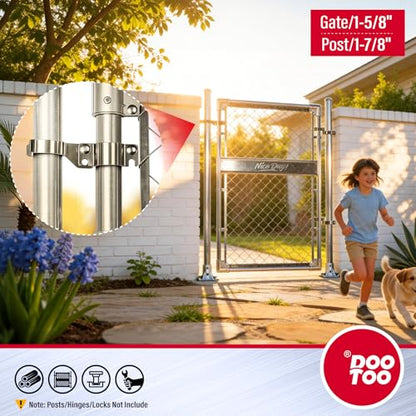 Stainless Steel 1-5/8" x 1-7/8" Chain Link Gate Latch （Fit 1-5/8" Gate Frame）, Heavy Duty Chain Link Fence Gate Fork Latch with Hole for Padlock 1Pack - color: 1-5/8"x1-7/8"