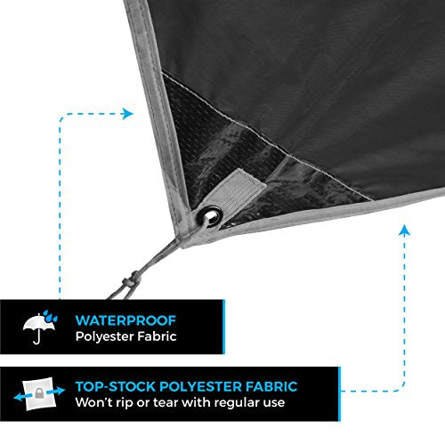 Bear Butt Hammock Rain Fly & Camping Tarp - 11 x 9 ft Ultralight Waterproof Tarp for Hammock & Tent Camping - Easy to Set Up - color: Gray