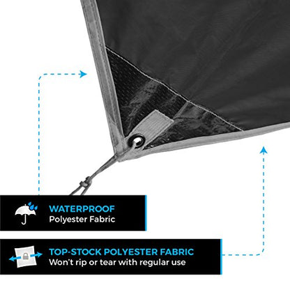 Bear Butt Hammock Rain Fly & Camping Tarp - 11 x 9 ft Ultralight Waterproof Tarp for Hammock & Tent Camping - Easy to Set Up - color: Gray