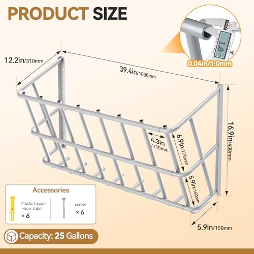 Hay Feeder for Goats,25 Gallons Livestock Feeder - size: 39INCH