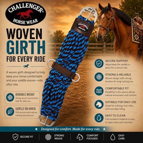 Horse Western 27 Strand Double Weave Two-Tone Mohair Straight Cinch 97RT10 - size: 32"