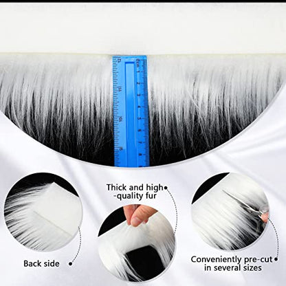 Tatuo 2 X 100 Inch White Fake Fur Fabric for Crafts Sewing DIY - color: White, size: 2 x 100 Inch