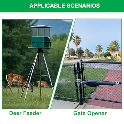 2025 New Upgraded Steel Battery Box with 2 Batteries Kit(12V 7AH Lead-Acid), for 12/24V Driveway Swing Gate Opener, Upgraded ABBT Battery Box Kit (Kit with 2 Batteries)