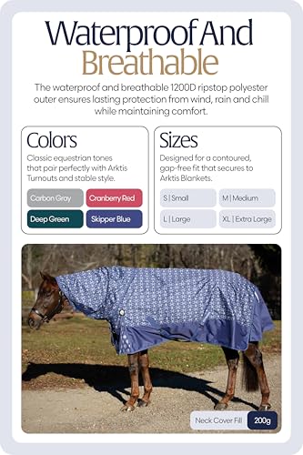 Equinavia Arktis Turnout Neck Cover 200g | 1200D - Skipper Blue - M - color: Skipper Blue, size: M