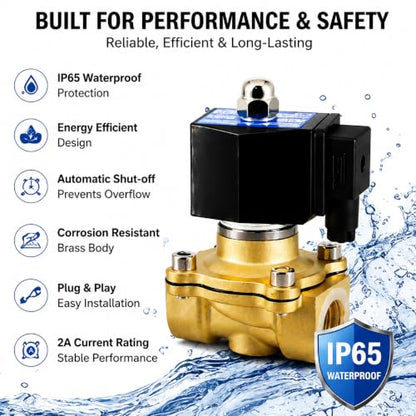 AC110V Brass Solenoid Float Valve, Automatic Water Level Control