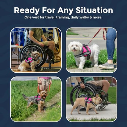 Industrial Puppy Emotional Support Vest Harness, Small 19.5-25, Pink - color: Hot Pink, size: Small, Fits Girth 19.5-25"