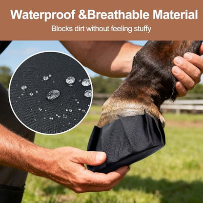 12 Pack Horse Hoof Tape, Strong Sticky Horse Hoof Wraps, Breathable Waterproof Magic Cushion Hoof Packing,Protection for Hoof Hoove (12)