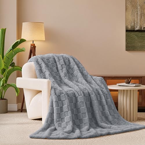 Templewet Heated Blanket Throw 50" x 60",Soft Electric Blanket,Gray | Timer Settings,Auto Off,Sherpa Heated Throw Blanket,Machine Washable,Fast Heating for Sofa Bed Office Use,Gifts for Women - color: Fog Gray