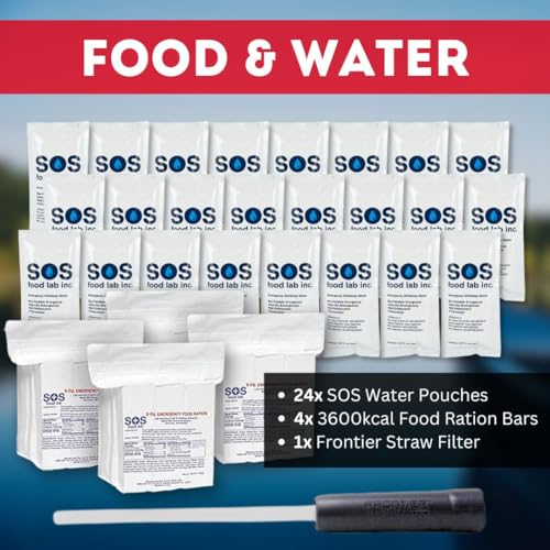 Essentials Complete Deluxe Survival Kit 2 & 4 Person | Bug-Out-Bag | Emergency Go Bag Kit for Wildfires, Hurricanes, and Other Natural Disasters - size: 4 Person
