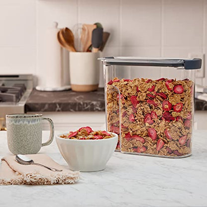 Rubbermaid Brilliance Airtight Cereal Food Storage Container, Shatterproof, BPA-Free and Dishwasher-Safe, 32oz Capacity - size: 18 Cup