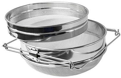 VIVO Double Sieve Stainless Steel Honey Strainer, BEE-V101H