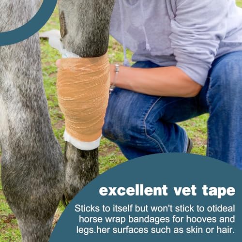 AZEN 36 Pack Self Adhesive Bandage Wrap, 4" X 5 Yards Elastic Cohesive Bandage Wrap, Skin Color Athletic Tape, Ankle Tape, Tattoo Grip Tape Wrap, Vet Wrap - color: Beige, size: 4IN - 36Pack