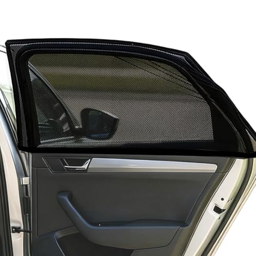 Car Window Shades, Privacy Blackout Curtains for Rear Side Windows, 2 Pack Stretchable Sun Blinds for Back Seat Passengers, Baby, Foldable UV Blockers for Camping, Fit for Most Cars SUV Truck - size: Rear Window