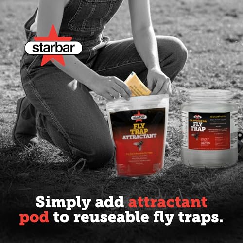 Starbar Fly Trap Attractant Refills, 8 Water-Soluble Pods for Fly Traps