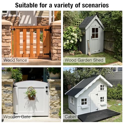 TDCHINGES Gate Hinges Heavy Duty 6 Inch 6 Pack T Strap Garden Shed Doors - size: 6Pack-6inch