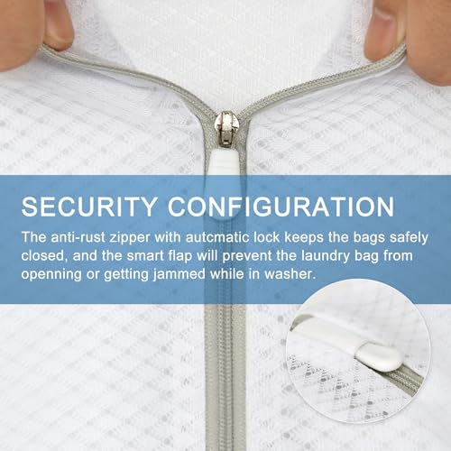 Muchfun 3Pcs Durable Diamond Mesh Laundry Bags for Delicates 12 x 16 Inches - size: 3 Medium