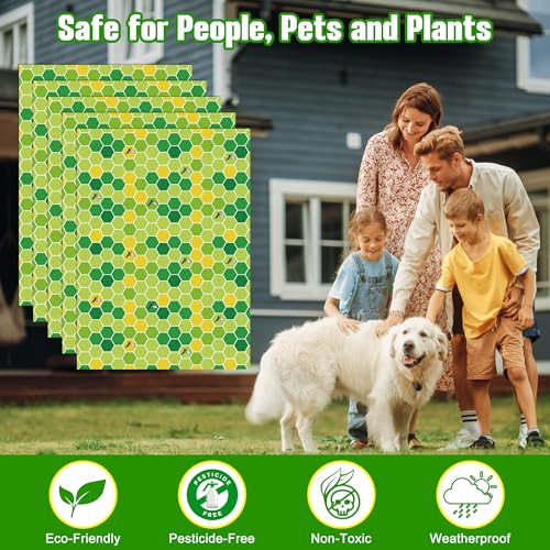 Qualirey 20 Pack Wasp Trap Refills, Fits Most Wasp Sticky Trap, 12" x 8.6"