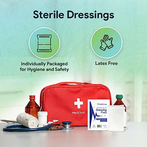 Abdominal Wound Dressing Pads 10 Pack - ABD 5x9 Sterile Non-Stick Gauze, Extra Absorbent Combine Pad - Latex Free, Sealed Edges, Individually Wrapped