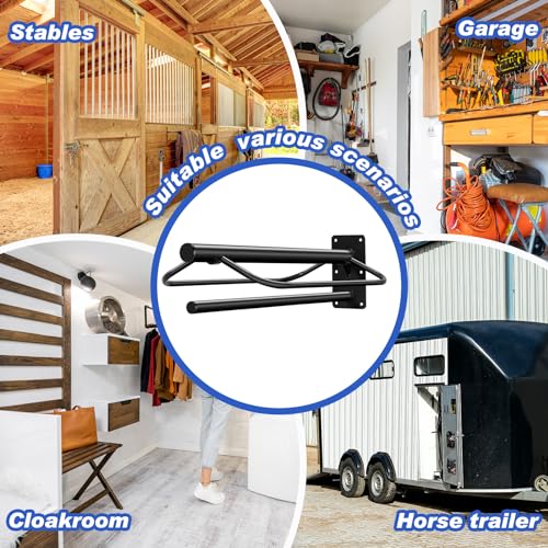 Paterr 6 Pcs Wall Mount Saddle Rack Stand with Pad Bar