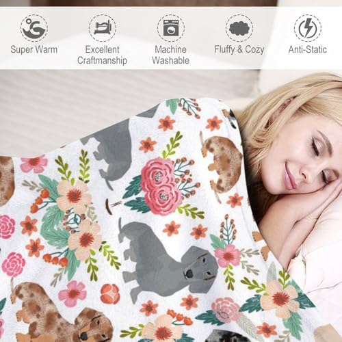 Dachshund Dog Fleece Throw Blanket for Couch Adults Teens 40" X 50" - color: Dachshund, size: 40x50 inch
