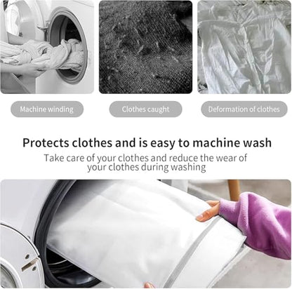 3Pcs Durable Honeycomb Mesh Laundry Bags for Delicates 16 x 20 Inches (3 Large) - size: Large