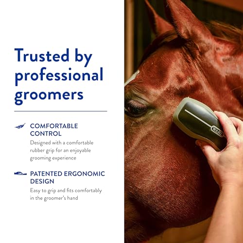 Wahl Professional Animal Equine Grooming Face Horse Brush, Black