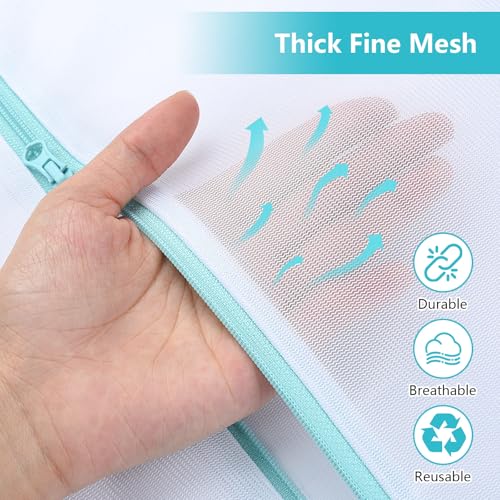 OTraki Mesh Laundry Bag for Delicates, 24 x 32 inch Large Mesh Delicates Bag for Washing Machine, Zippered Net Laundry Bag for Sweater Bed Sheet Blanket Toy College Dorm Don't Drying, Melting 140-176℉ - size: 24 x 32 inch