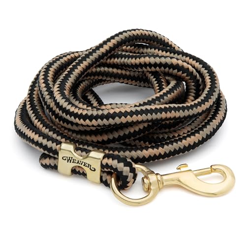 Weaver Leather Poly Lead Rope, Black/Tan/Wheat, Small