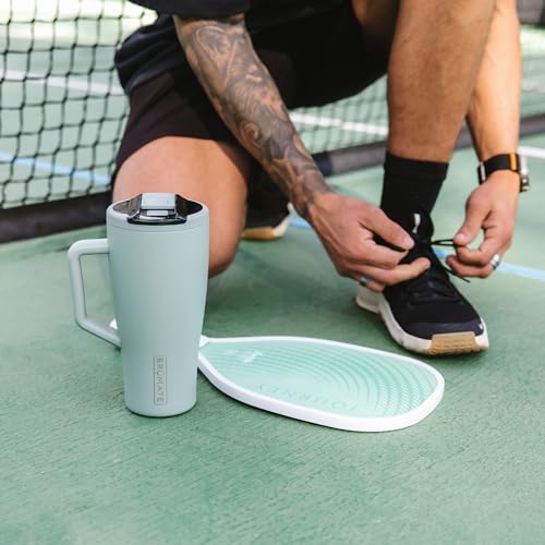 BrüMate Era Flip 30oz Tumbler with 100% Leakproof Covered Straw Lid | Hygienic Covered Straw | Insulated Stainless Steel Water Bottle with Handle | Cup Holder Friendly | BPA-Free (Java) - color: Java, size: 30 Ounces
