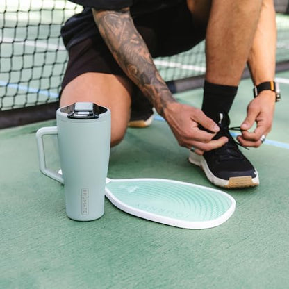 BrüMate Era Flip 30oz Tumbler with 100% Leakproof Covered Straw Lid | Hygienic Covered Straw | Insulated Stainless Steel Water Bottle with Handle | Cup Holder Friendly | BPA-Free (Java) - color: Java, size: 30 Ounces