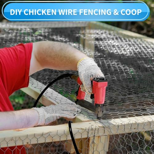 1/2 Inch Black Wire Mesh Roll -60'' x 100' Chicken Wire Fence, 20 Gauge Hardware Cloth Poultry Netting for Garden/Animal Barrier/Rabbit/Floral/Chicken Coop/DIY Projects - size: 20 Gauge-1/2 Inch-60'' x 100'