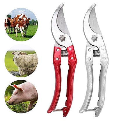 Farrier Hoof Tool Kit, Goat Hoof Trimming Shears Nail Clippers for Sheep, Lamb, Pig Hooves, Animal Toe Nails Trimming Repairing Tool (Silver)