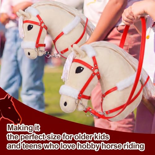 Shappy Hobby Horse Bridle Toy Accessories,Red, White - color: Red, White