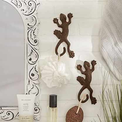 DII Cast Iron Decorative Wall Hook Set, Lizard, 2 Count - size: Lizard