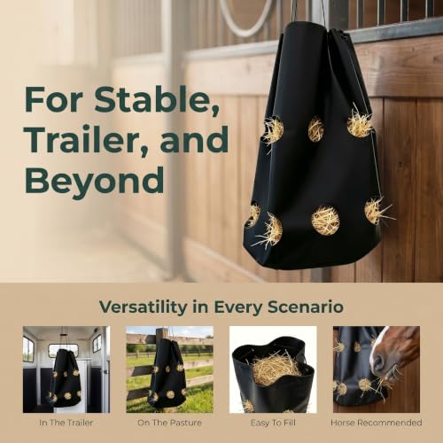 Hay Bag for Horses Horse Feed Bag Goat Slow Feeder 600D