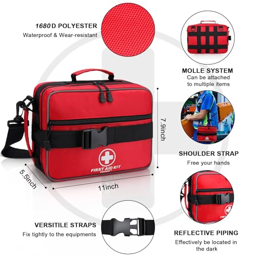Poygik Premium 420-Piece Large First Aid Kit for Home, Car, Camping