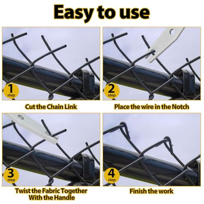 Blulu Chain Link Knuckle Twist Tool Fence Hardware Chain Link Fence Fabric Stretching and Tensioning Tool Metal Knuckle Twist Installation Tool for Tensioning and Holding Chain Link Fabric Barbed Wire